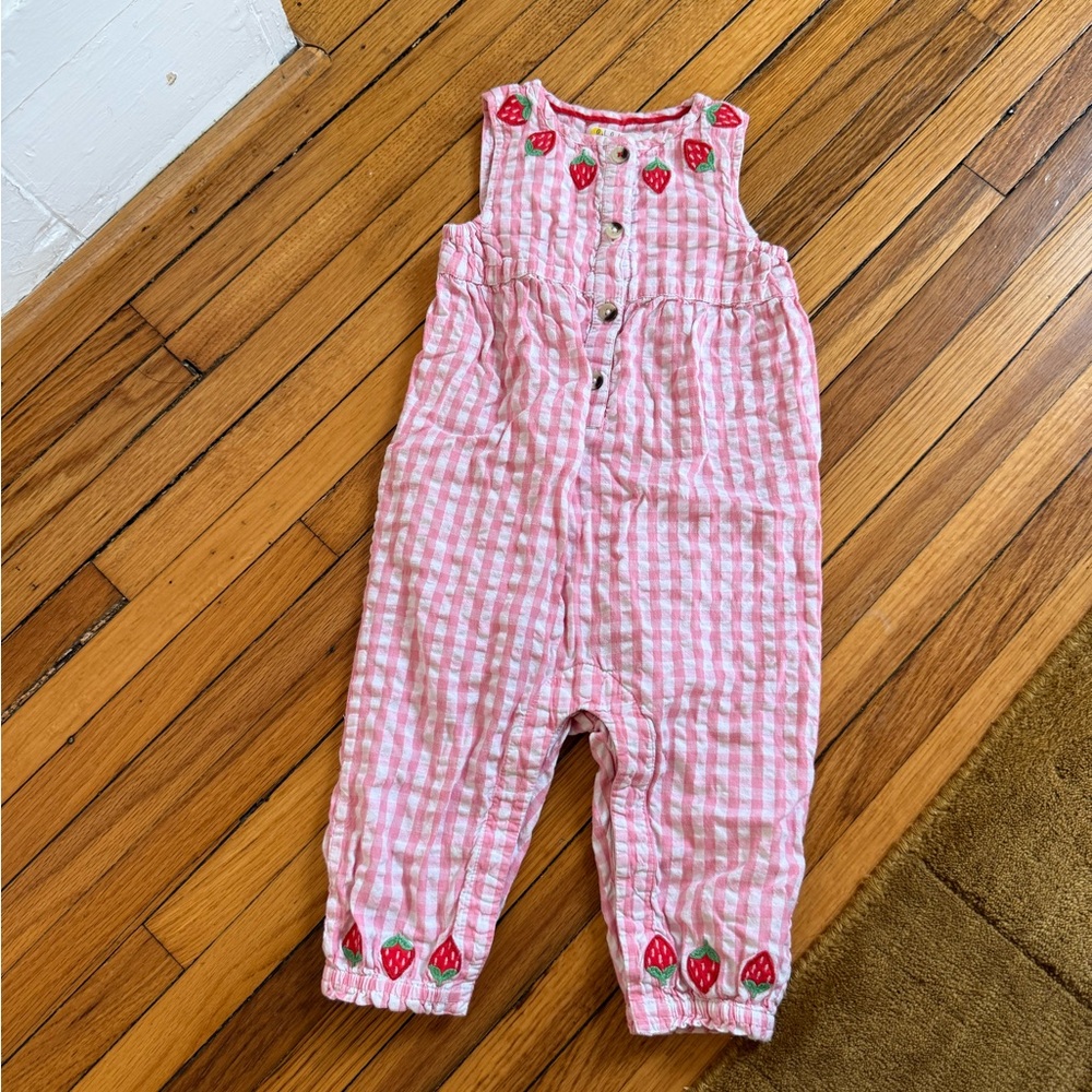 Pink Strawberry Kids Jumpsuit